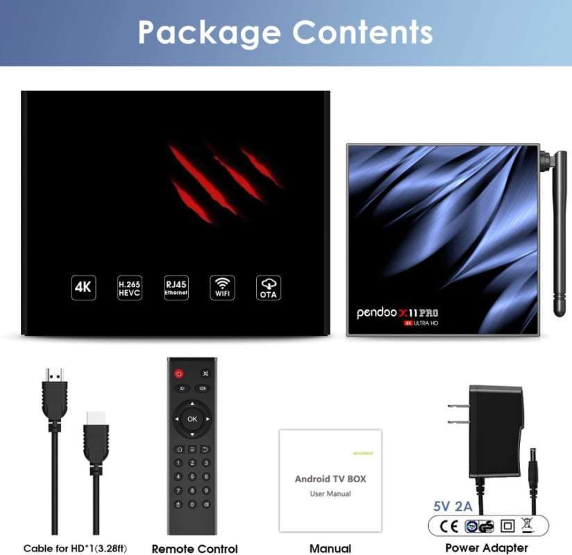 Pendoo X11 Pro Tv Box Pendoo X11 Pro Android TV BOX MXQ-Pro 5G 2GB