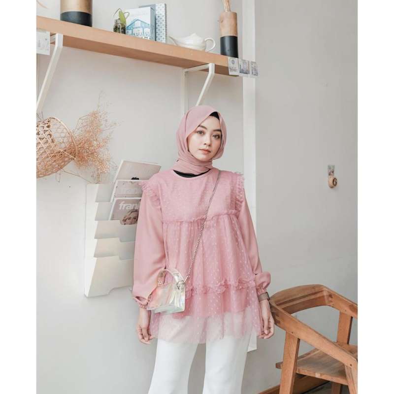 Jual Baju Wanita Terbaru Baju Atasan Blouse Wanita Muslim Murah Meri Pink Murah Mei 2021 Blibli