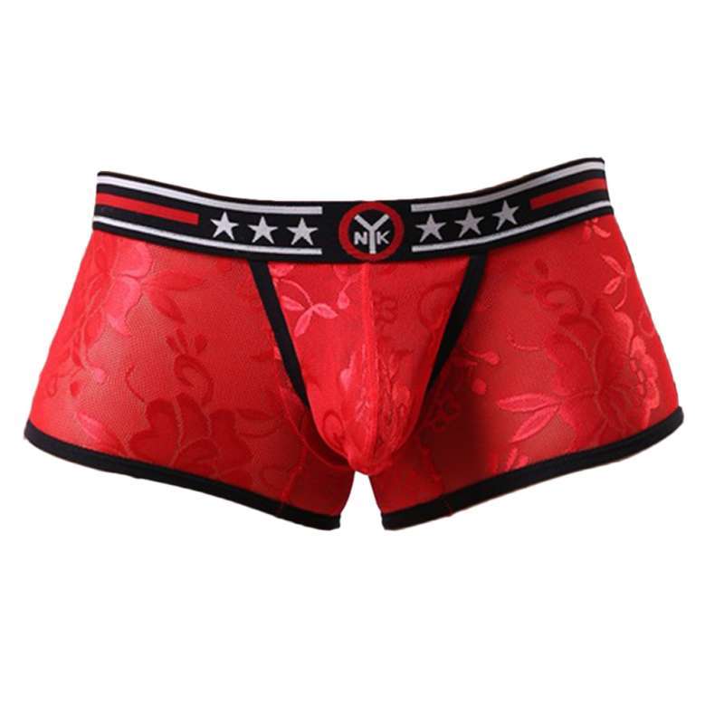 Promo Men's Sexy Boxers Sheer Shorts 