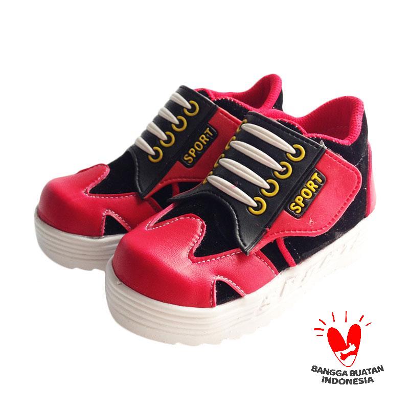 Jual Onemarkets B03 Sepatu Bayi Laki Laki Hitam Merah Online Oktober 2020 Blibli Com