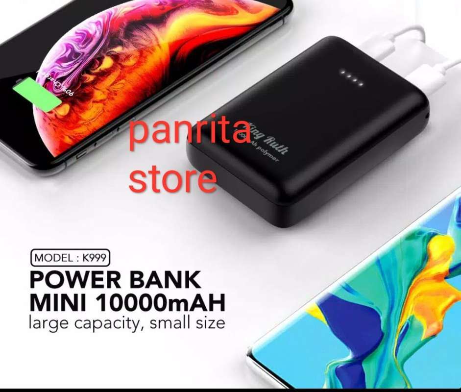 Mini Portable Power Bank 10000mAh 37Wh 2A Quick Charge Pesawat King Ruth  K999