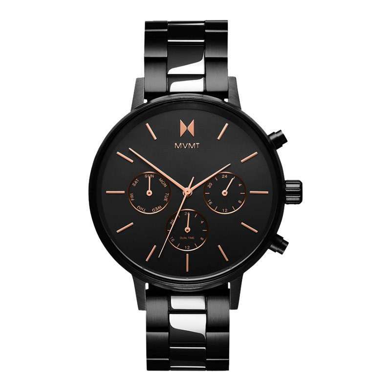 MVMT Nova D-FC01-BL Ladies Black Dial Black Stainless Steel Strap  [Machtwatch]