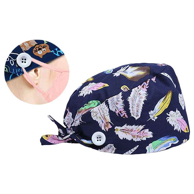 Promo WOMEN SCRUB HAT SWEATBAND CAP 