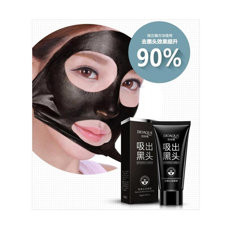 Jual Bioaqua Activated Carbon Remove Blackhead Mask Masker Wajah Penghilang Komedo Online November 2020 Blibli Com
