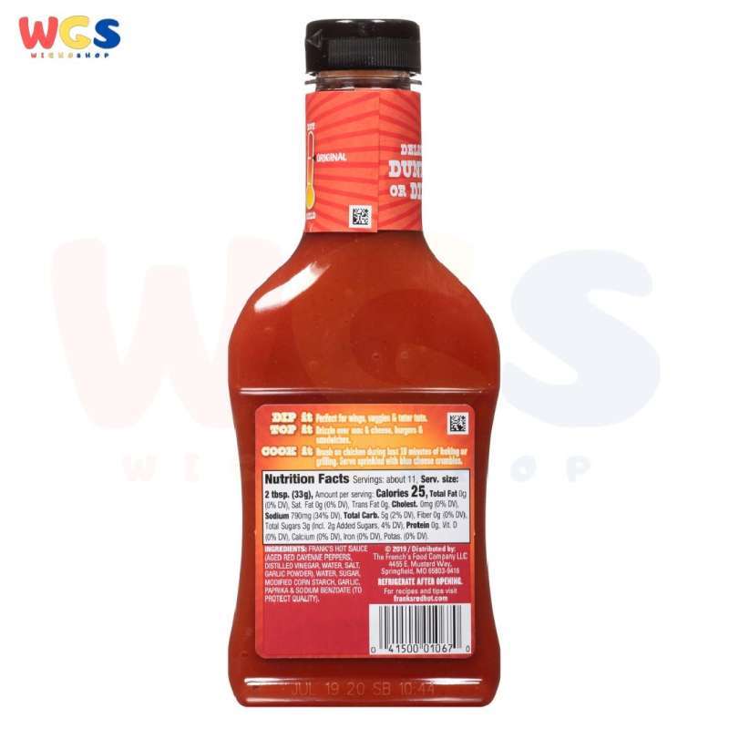 Jual Frank's Franks Red Hot Thick Sauce Original 13oz 368g di ...