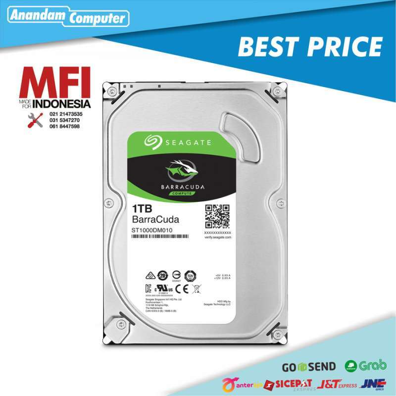 Jual Seagate Barracuda Harddisk Internal Pc 1tb Garansi Resmi
