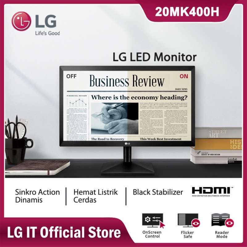 Jual LG 20MK400H-B LED Monitor [20 Inch 