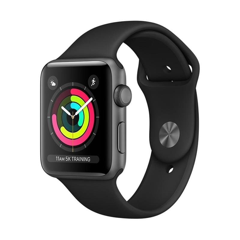 Jual Apple Watch Series 3 GPS Space Grey Alum with Sport Band Smartwatch  MTEY2/ - Grey [38mm] + Free Tempered Glass di Seller Distributor Gadget -  Kota Jakarta Barat, DKI Jakarta | Blibli