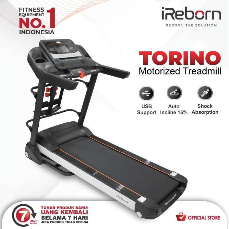 Promo Treadmill Elektrik iReborn Torino Alat Fitness Diskon 20 di