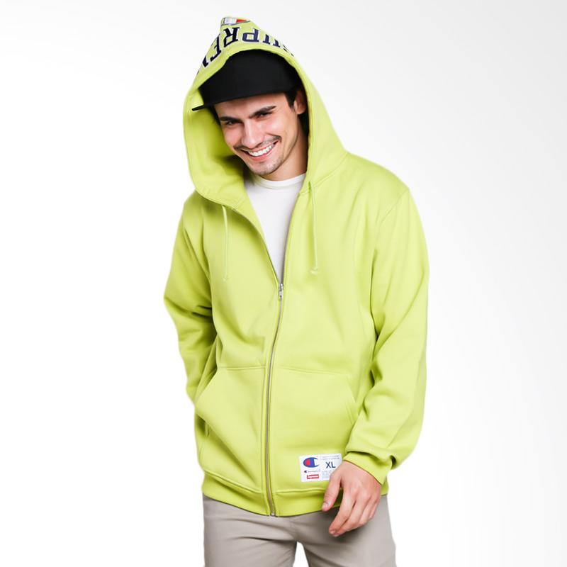 supreme x champion hoodie yellow