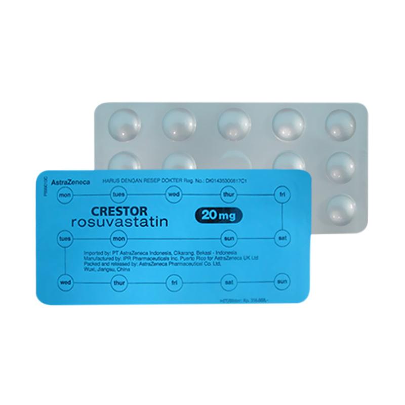 Jual Crestor Tablet 20 Mg 14 Tablet Strip Online Desember 2020 Blibli