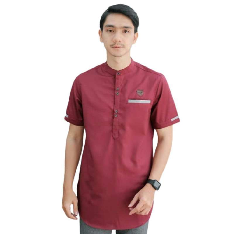 Promo Kurta Pakistan / Fashion Muslim Pria / Baju Koko Pria / Kurta - M Merah di Seller Batik AL-MUNAWIR - Kab. Pekalongan, Jawa Tengah | Blibli
