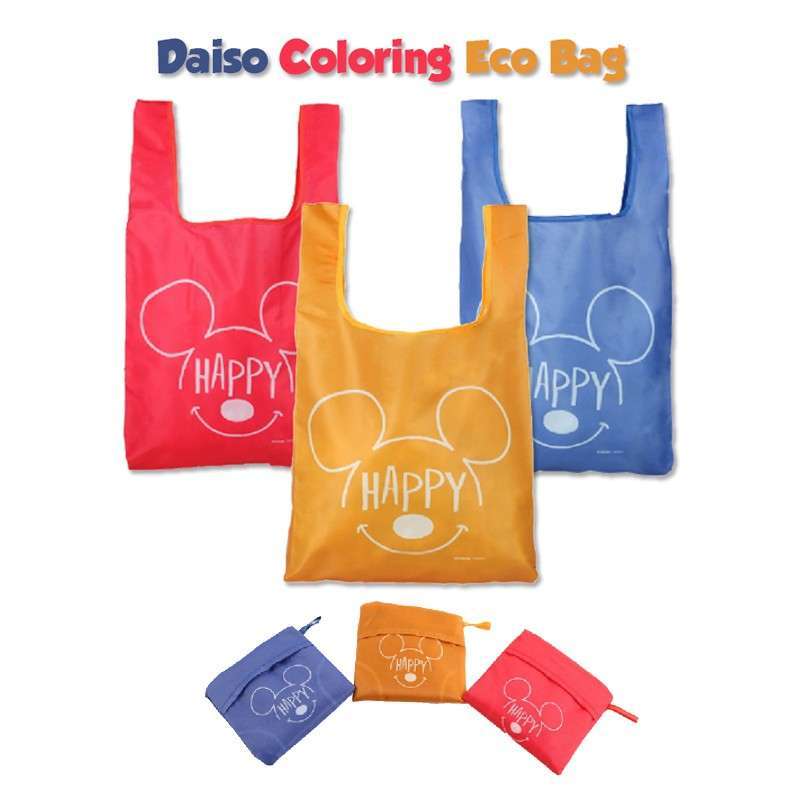 Jual Daiso Colorful Shopping Bag Mickey 