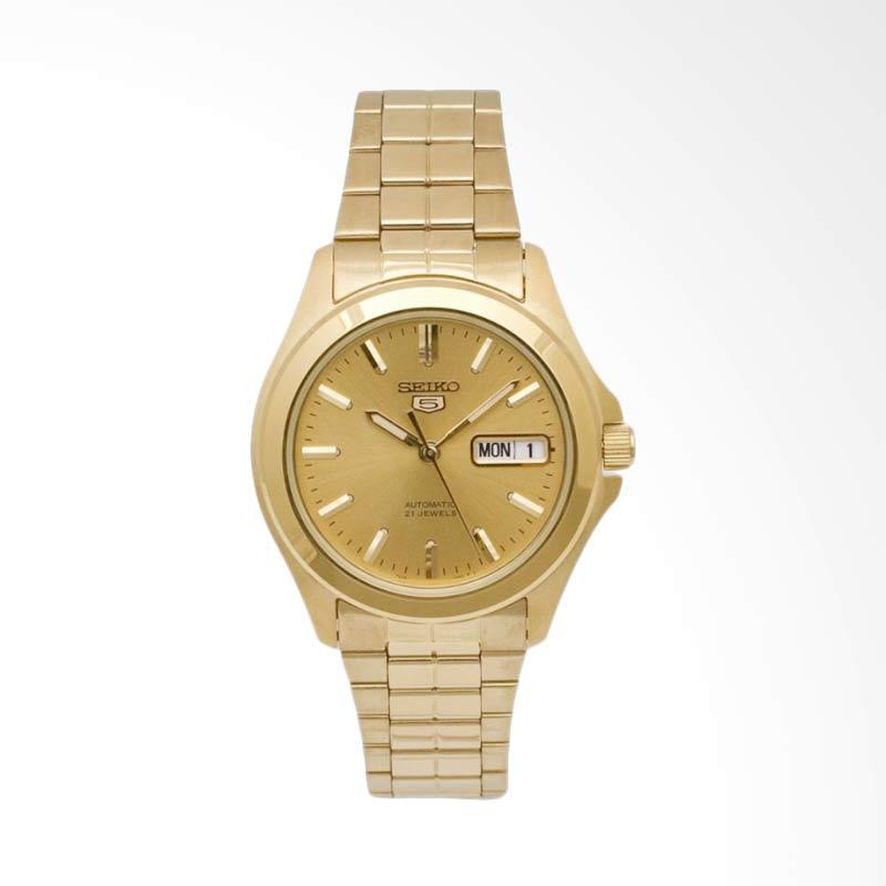 Promo Seiko Automatic Stainless Steel Jam Tangan Pria Gold