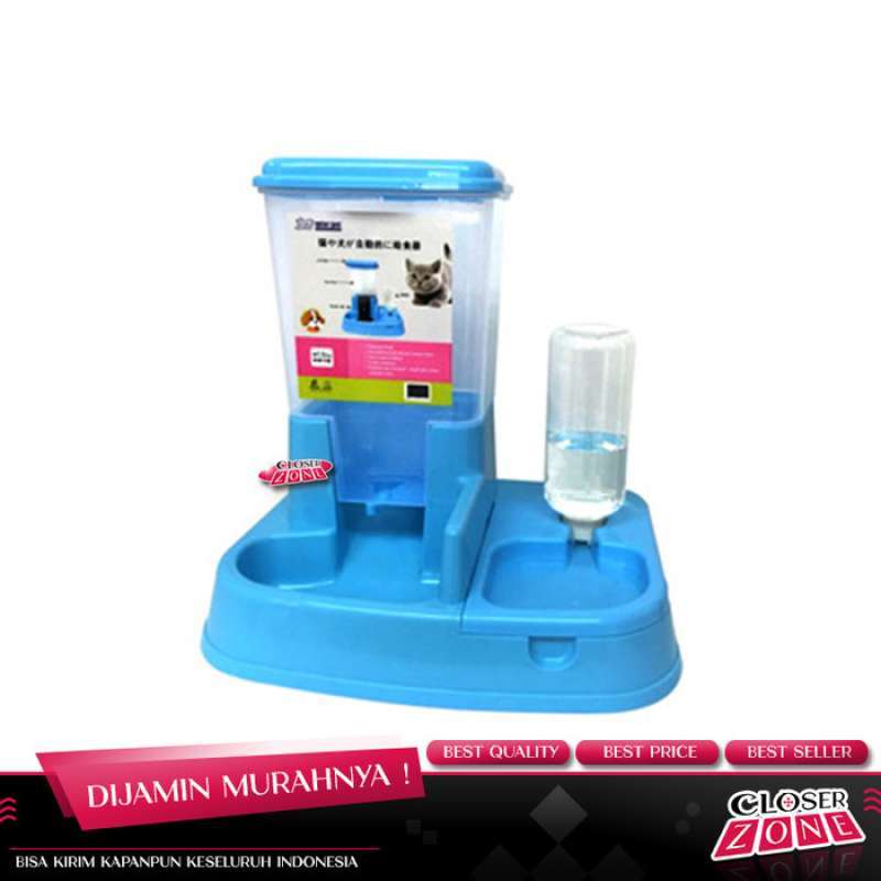Jual Tempat Makan Anjing Kucing Automatic Pet Food Dispenser Blue Terbaru Oktober 2021 Harga Murah Kualitas Terjamin Blibli