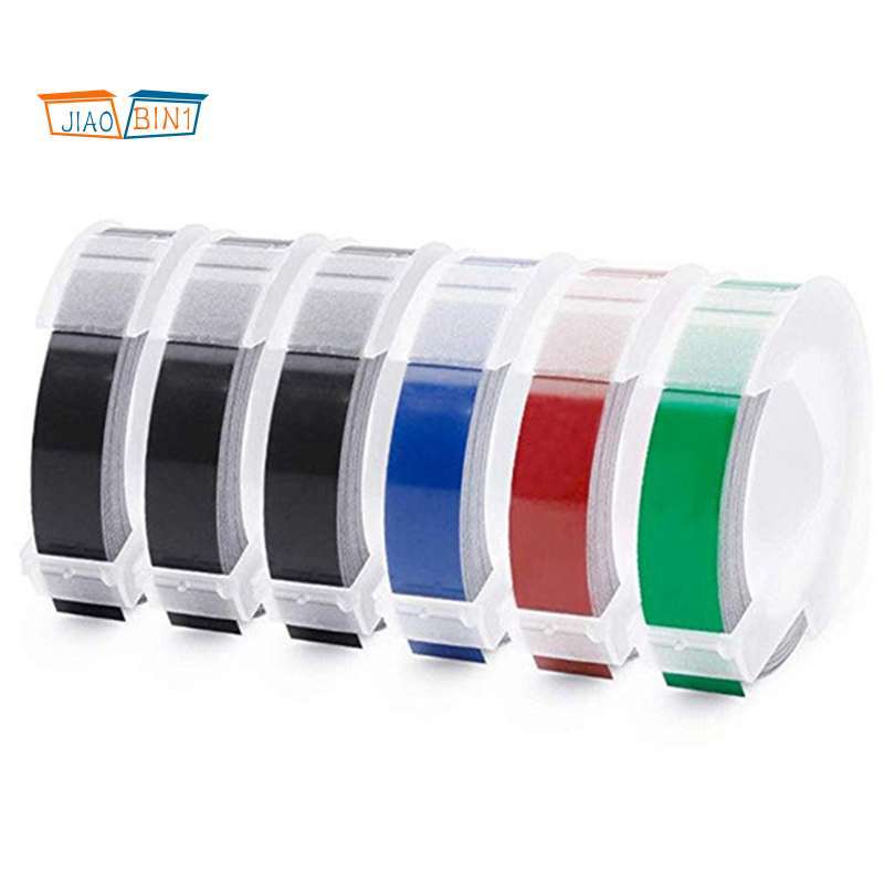 Promo 6 Roll Embossing Label Maker Tape 3D Plastic 9mm x 3m ...