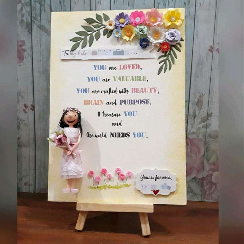 Jual Papan Bunga Paper Quilling (paper quilling flower board ...