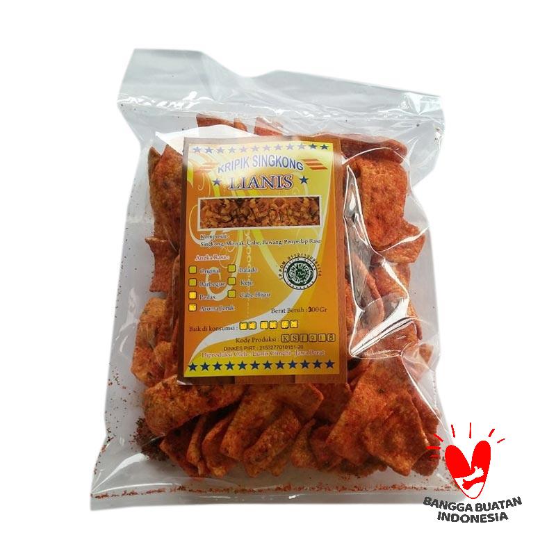 Kelebihan Kekurangan Lianis Selondok Pedas Aroma Jeruk Keripik Singkong Dan Harganya