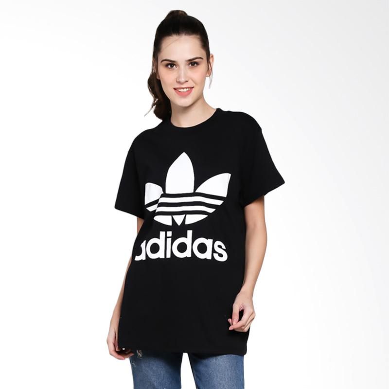 adidas big trefoil t shirt women's