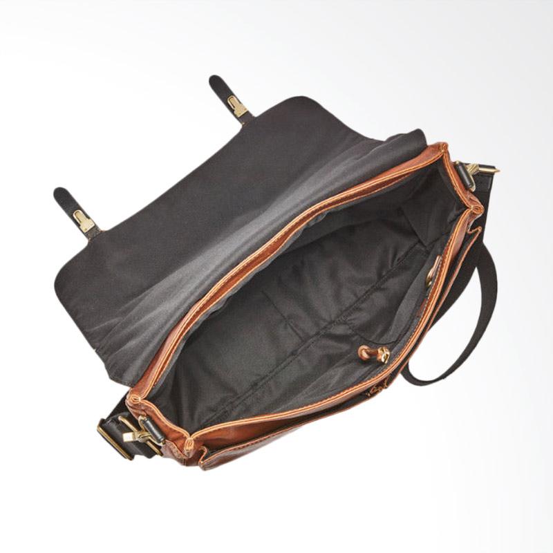 Promo Fossil Defender Messenger Cognac Bag for Laptop Brown