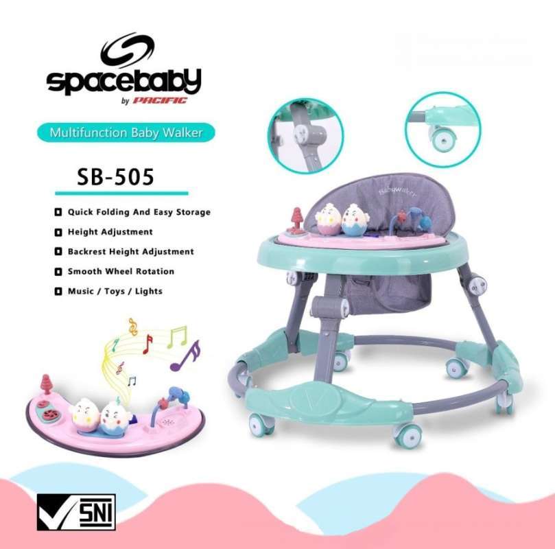 Baby Walker Kereta Dorong Bayi Balita Anak Space Baby SB 505 Musik