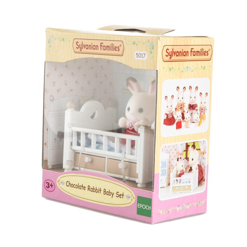 sylvanian families chocolate rabbit baby set
