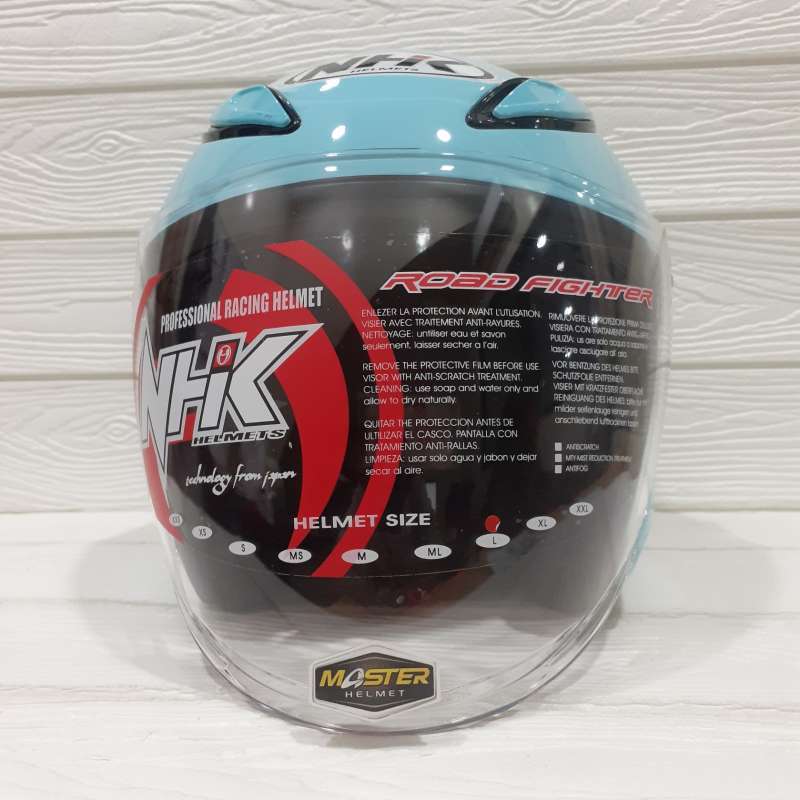 Jual Helm NHK R6 Solid Light Tosca Biru 