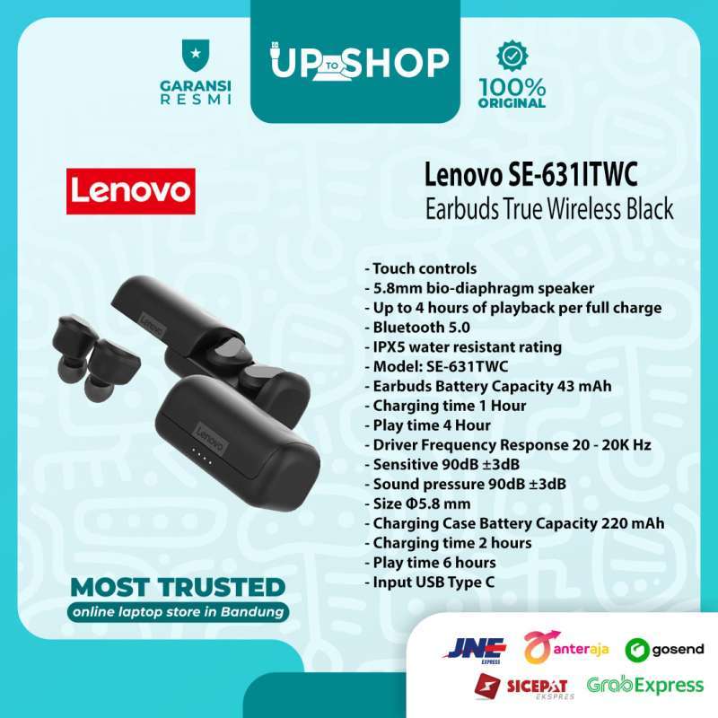 Jual Lenovo Earbuds True Wireless SE 