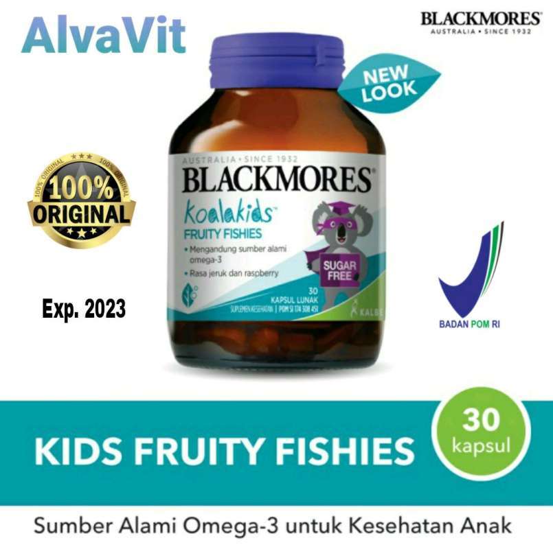 Jual Blackmores Kids Fruity Fishes isi 30 kapsul lunak BPOM Kalbe