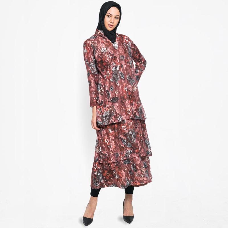 Jual Kasa Heritage Carol Long Dress Gamis Wanita Brown Online November 2020 Blibli Com