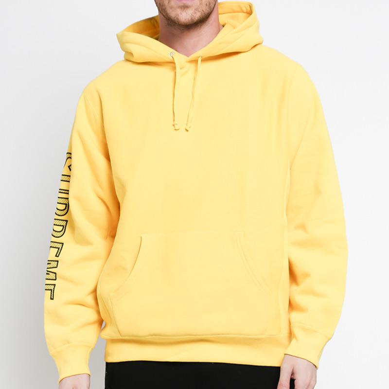 supreme sleeve embroidery hooded sweatshirt
