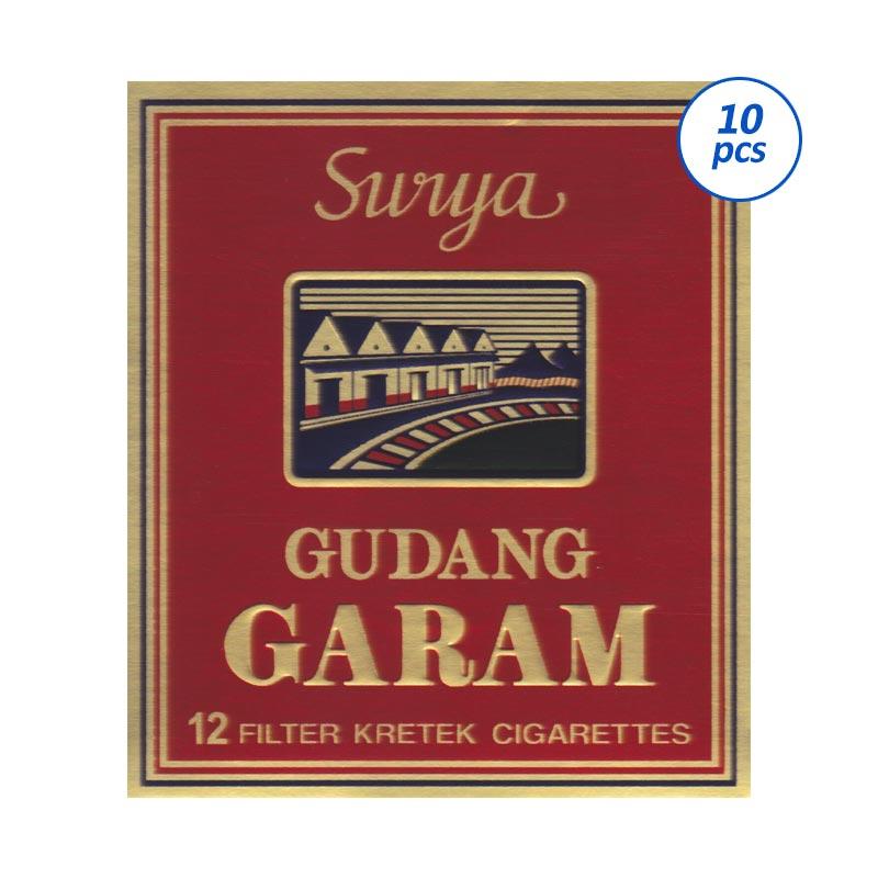 Jual Gudang Garam Surya Rokok 1 Slop 10 Bungkus 12 Batang Dark