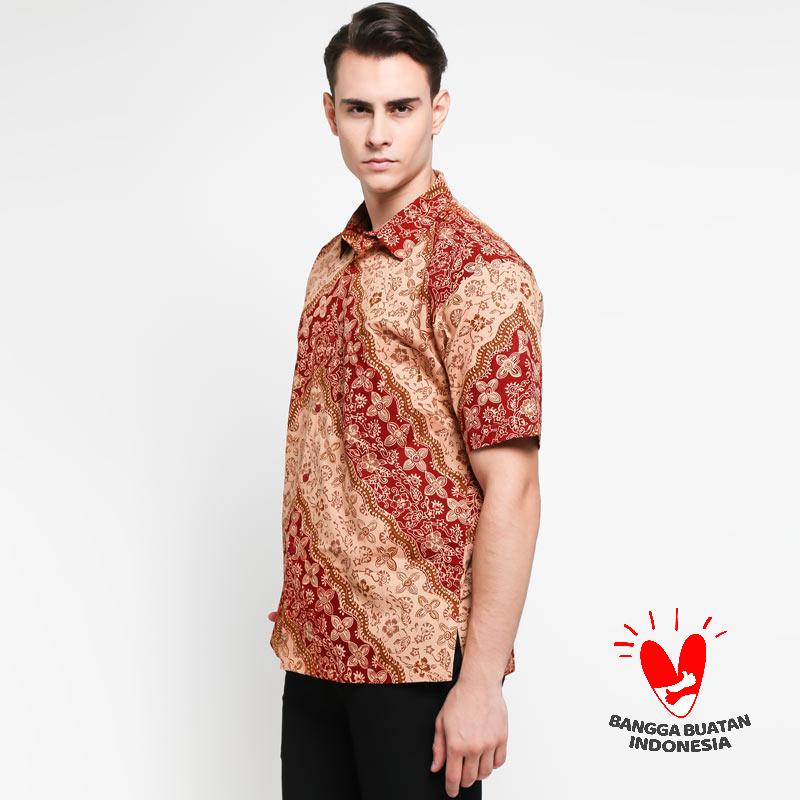 Jual Tobal Batik Pekalongan Ss Short Slave Adl 7 Atasan Pria Merah Size L Online November 2020 Blibli Com