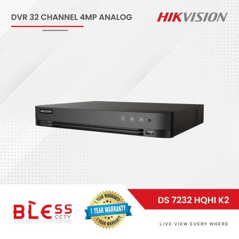 Jual HIKVISION DS 7232 HQHI K2 32 CHANNEL 4MP ANALOG DVR di