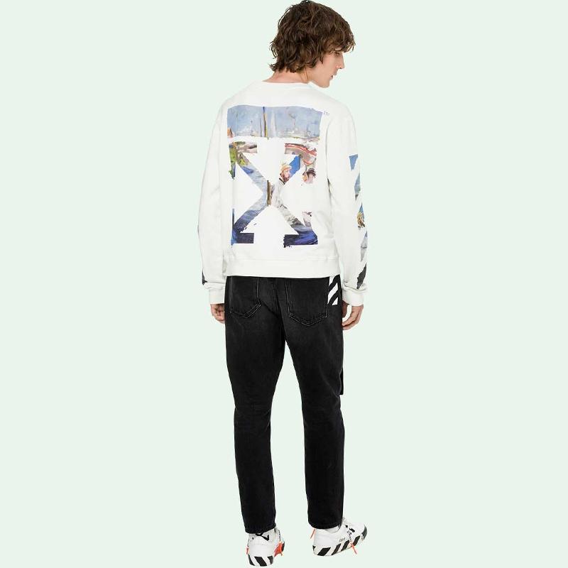 White diag arrows sweatshirt Clearance
