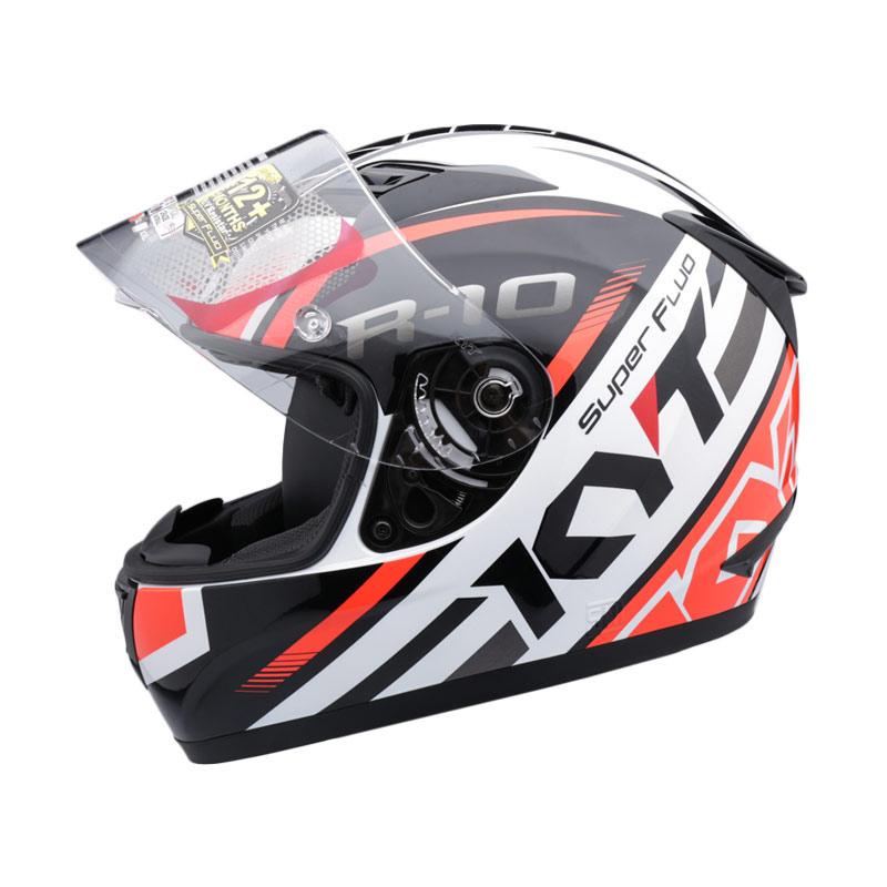 Harga helm kyt full face r10 online super fluo