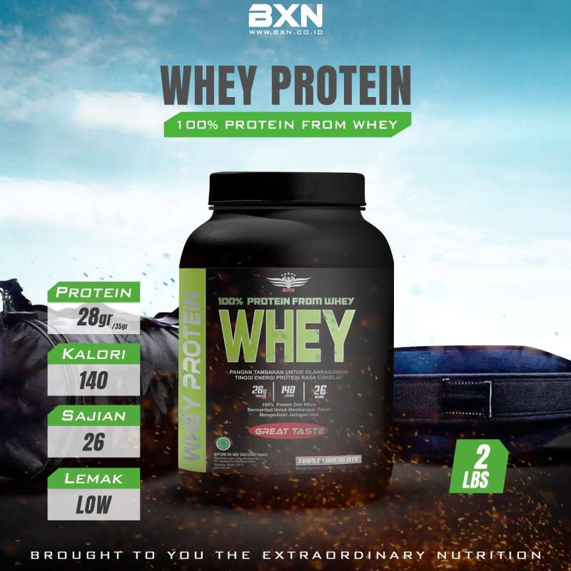 Jual Susu Gym Whey Protein BXN 2lbs 26 Sajian Suplemen Otot ...