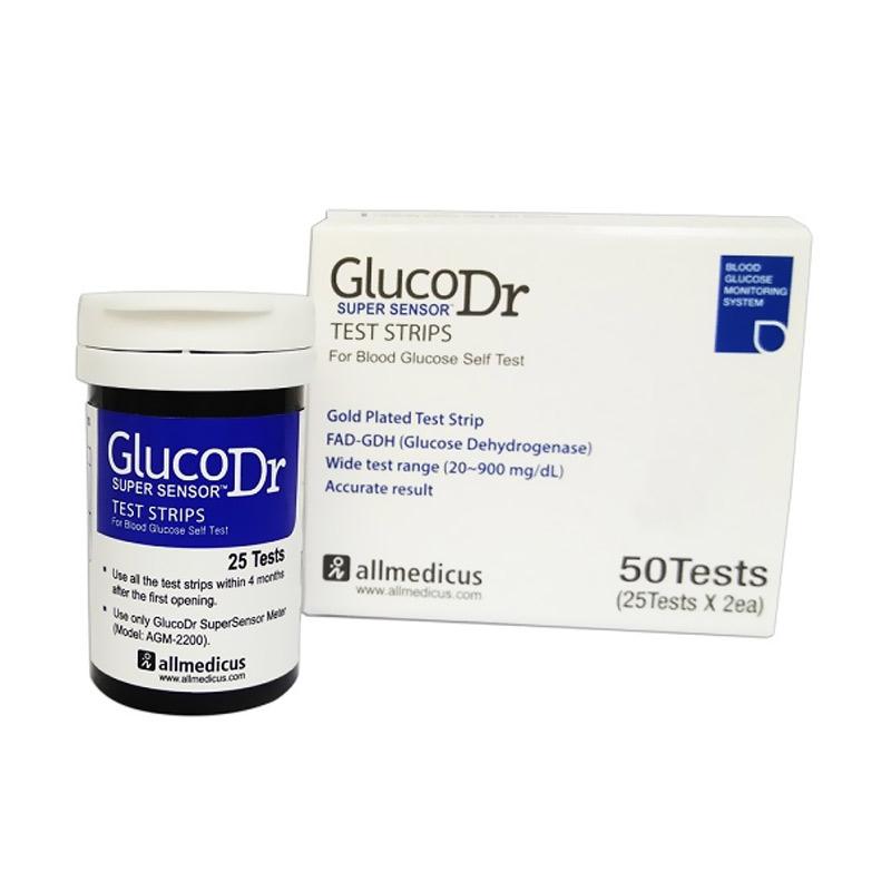 Jual Gluco Dr Agm 2200 Super Sensor Strip Gula Darah 50 Pcs Online Desember 2020 Blibli