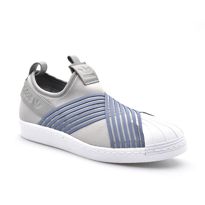 adidas superstar slip on grey