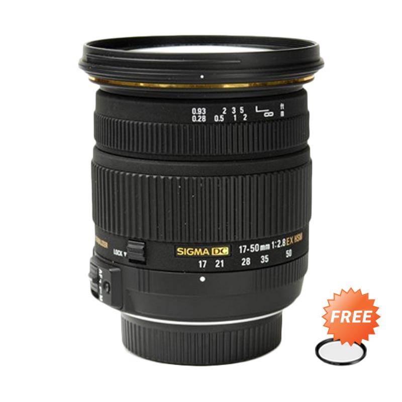sigma 17 50mm f 2 8 ex dc os hsm zoom lensa kamera for canon free filter uv