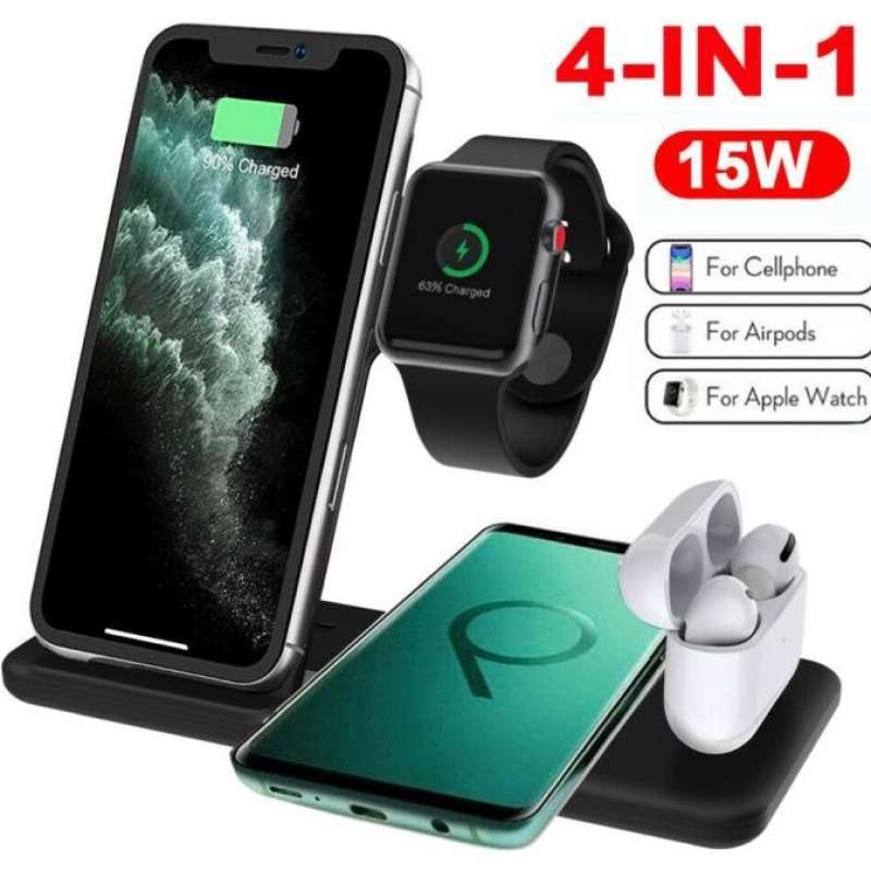 Promo Q20 Charger Cepat Wireless 4 In 1 