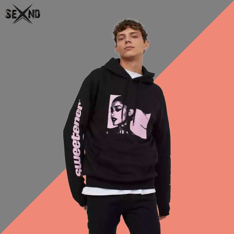 Ariana grande on sale black hoodie h&m