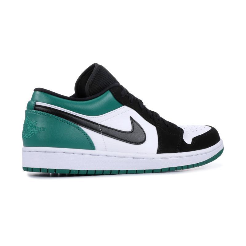 white black and green jordan 1