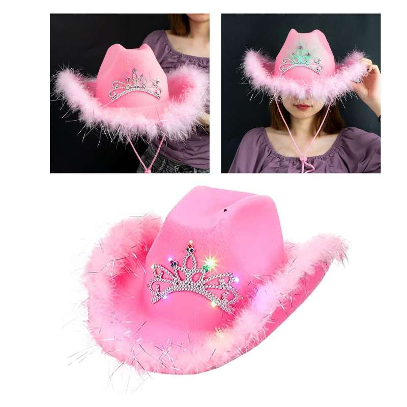 Promo Cowboy Cowgirl Hat with Tiara 