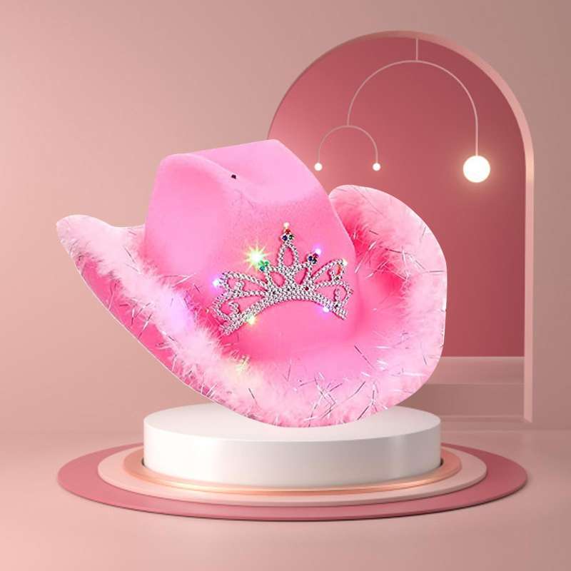 Promo Cowboy Cowgirl Hat with Tiara 