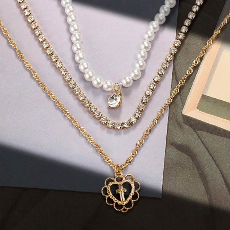Promo Bluelans Hollow Love Heart Cross 