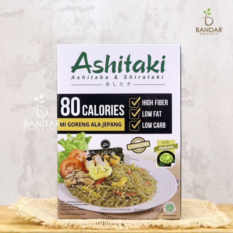 Mie Ashitaki 68gr - Mi Ashitaba Shirataki Low Calories - Goreng Jepang