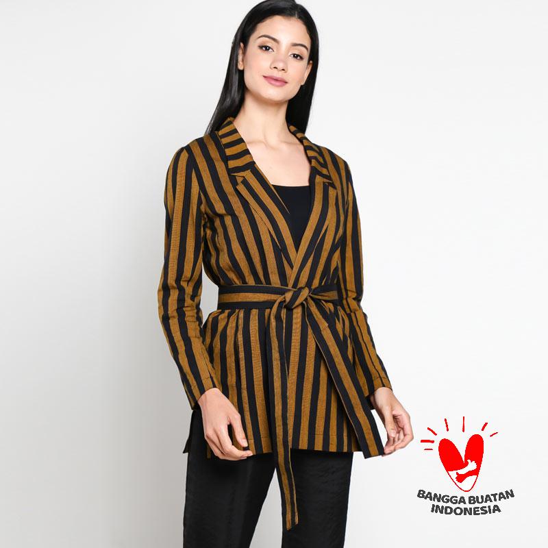 Jual Lurik Akik Atasan Blazer Stripe Wanita Pre Order Murah Mei 2021 Blibli