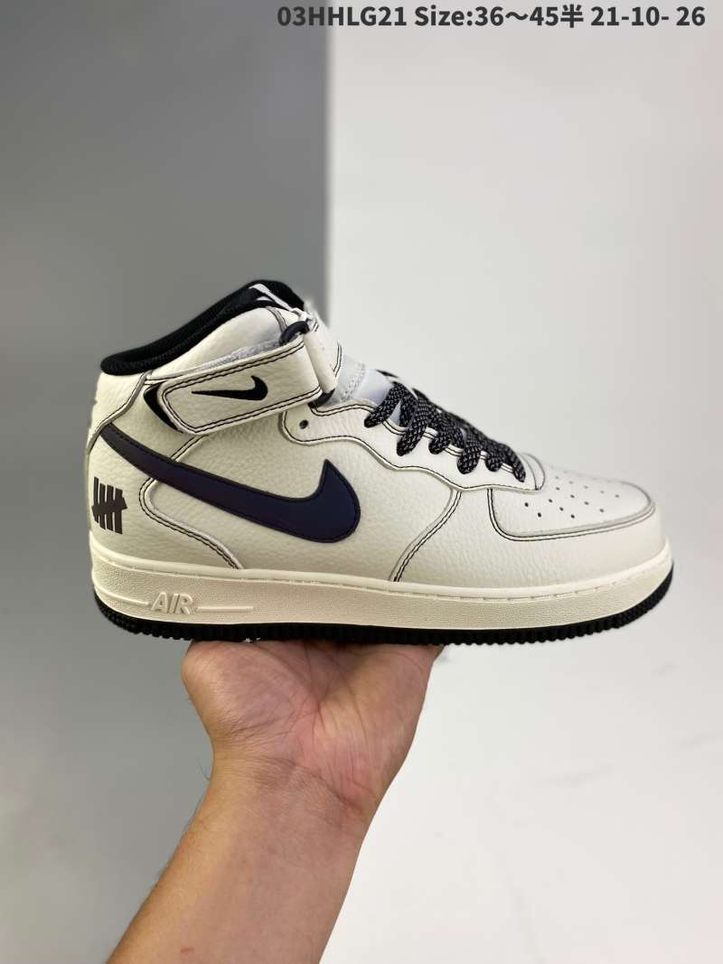 Jual Los Angeles Fashion Store undefeated x Nike Air Force 1 mid night  demon air force medium top casual board shoes Custom Leather custom shoe  box colorf - 45 di Seller Li