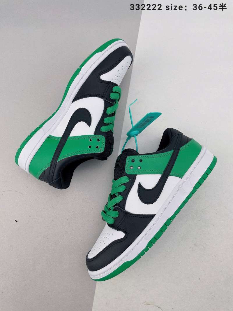 Jual Nike SB Dunk Low Pro Classic Green Nike SB low top black and green  toes are made of black, white and green leather. Shoelace tongue heel frame  selec di Seller SNK